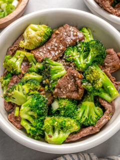 Landscape photo of beef and broccoli recipe.