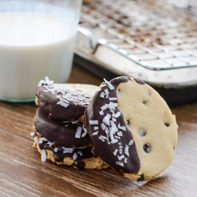 Paleo and Gluten Free Double Chocolate Coconut Shortbread Cookie Recipe | ahealthylifeforme.com