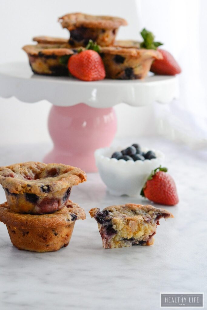 Mixed Berry Breakfast Muffins gluten free and dairy free recipe | ahealthylifeforme.com