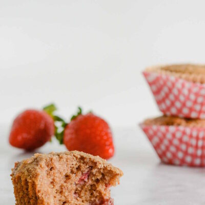 Gluten Free Strawberry Muffin Recipe that is grain free, dairy free, paleo, delicious and moist | ahealthylifeforme.com