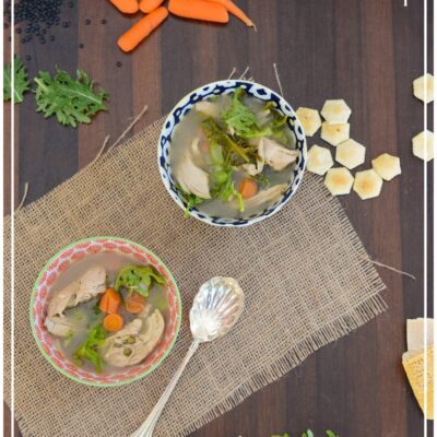 Lentil Kale chicken soup recipe | ahealthylifeforme.com