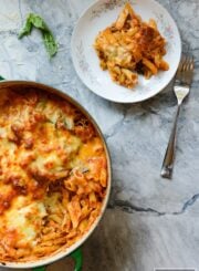 One Pot Broccoli Cauliflower Pasta Bake Recipe Gluten Free Vegetarian | ahealthylifeforme.com