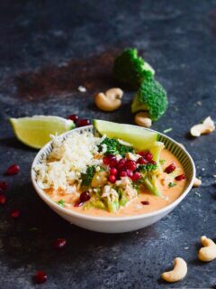 Healthy Weeknight Dinner Recipe Paleo Thai Broccoli Chicken Curry | ahealthylifeforme.com