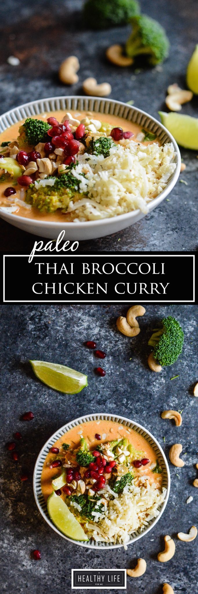Healthy Weeknight Dinner Recipe Paleo Thai Broccoli Chicken Curry | ahealthylifeforme.com