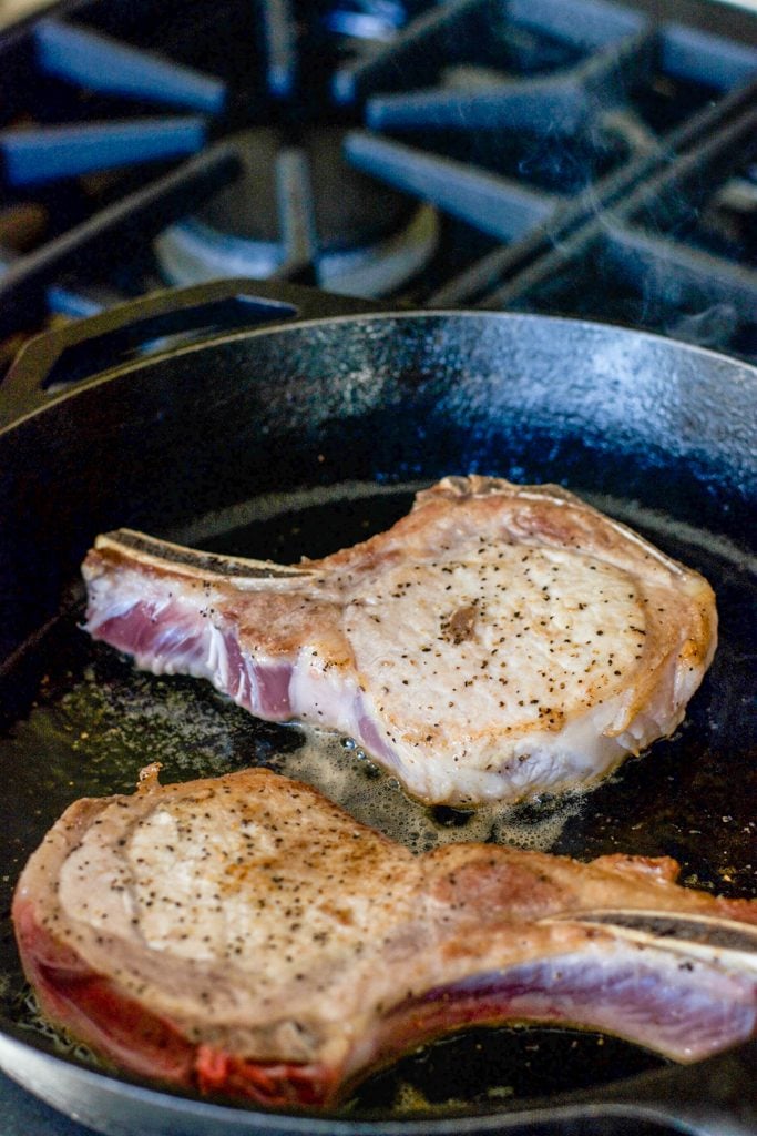 Perfect Valentine's Dinner for Two Pork Chops with Fig Sauce