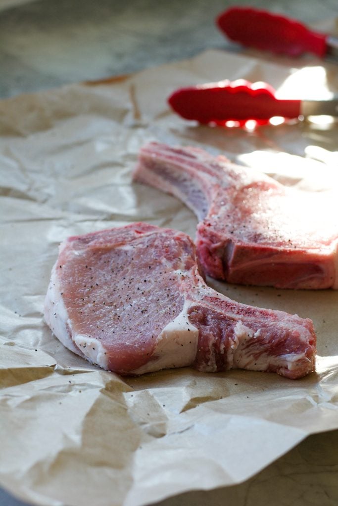 Perfect Valentine's Dinner for Two Pork Chops with Fig Sauce
