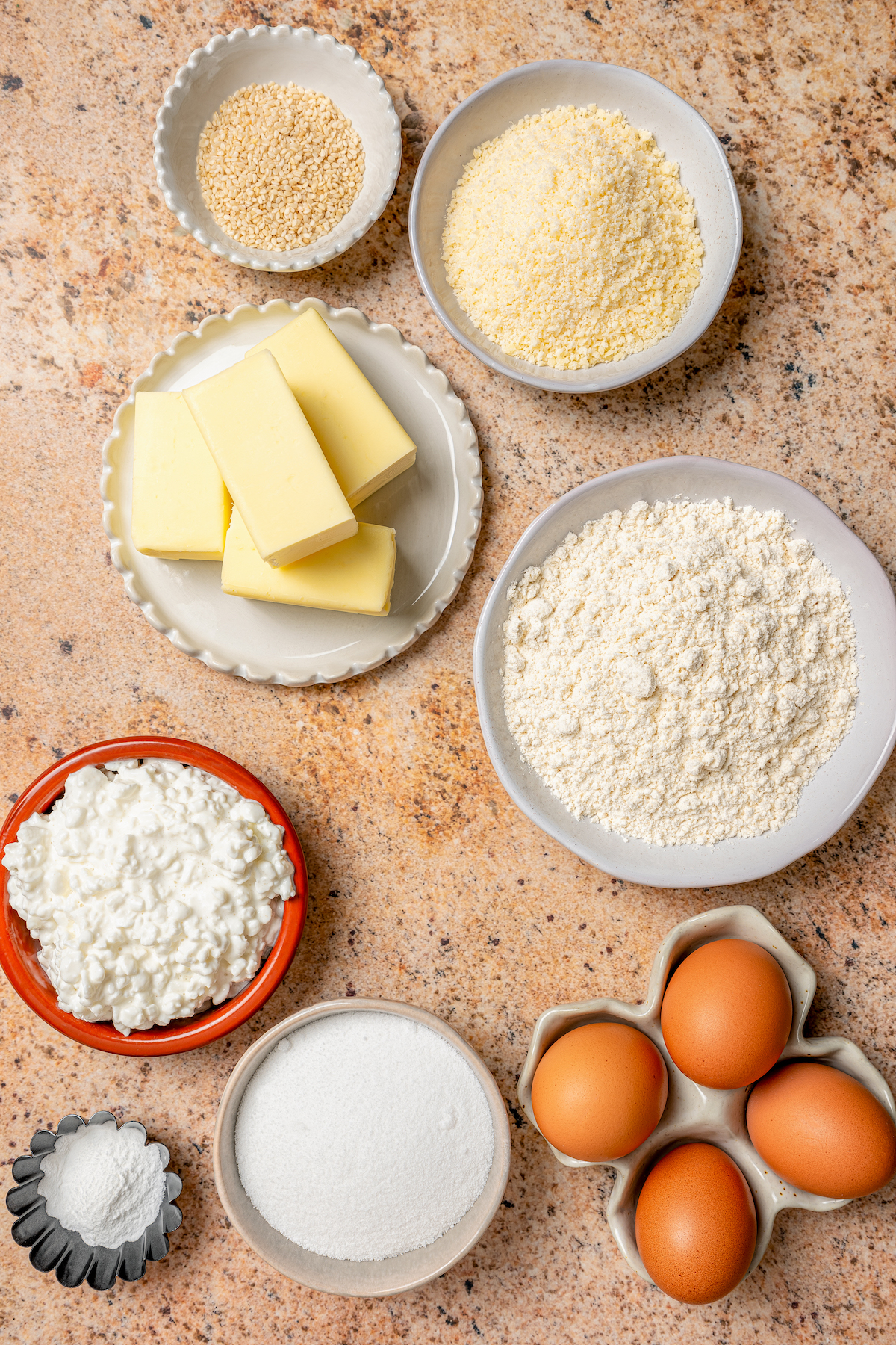 This buttery breakfast muffins recipe is packed with creamy cottage cheese and parmesan for a tender bite. Ingredients for breakfast muffins.