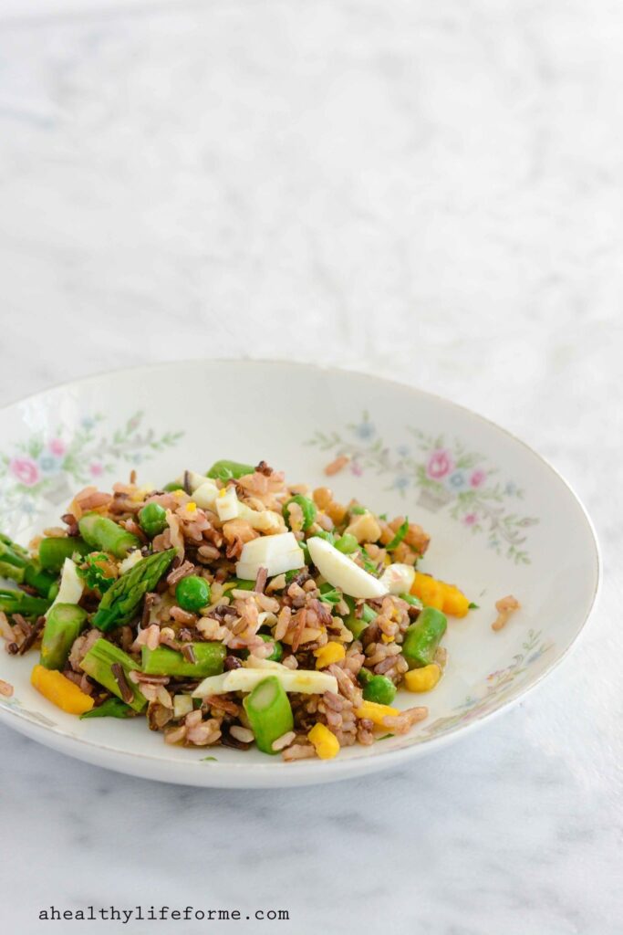 Spring Rice Salad Dairy Free Gluten Free Recipe | ahealthylifeforme.com