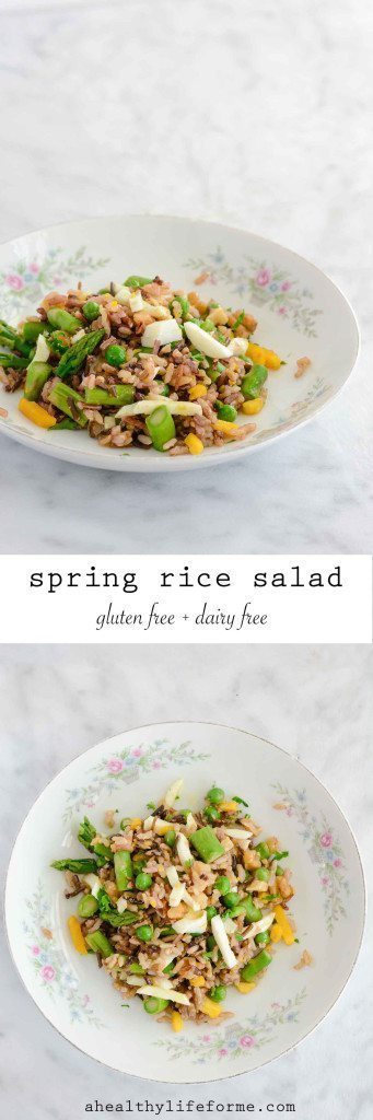 Spring Rice Salad Dairy Free Gluten Free Recipe | ahealthylifeforme.com