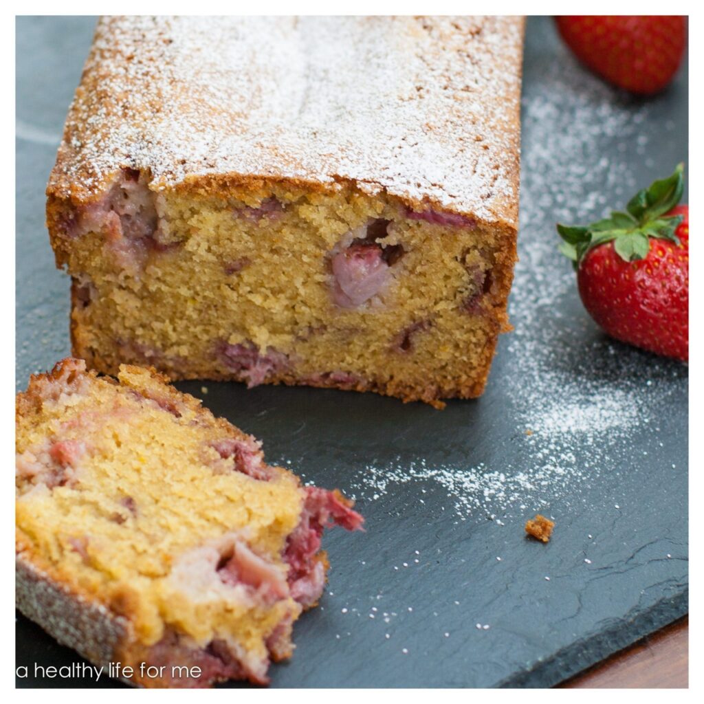 Strawberry Almond Breakfast Bread Recipe | ahealthylifeforme.com
